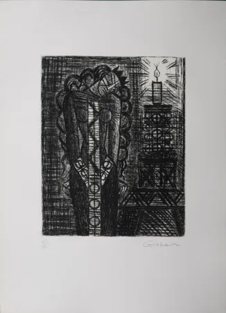 Lithografie Gromaire - Folie de la Reine, 1958