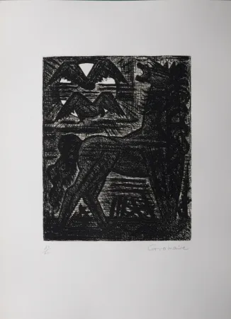 Ets Gromaire - Présages, cheval noir et oiseaux de nuit, 1958