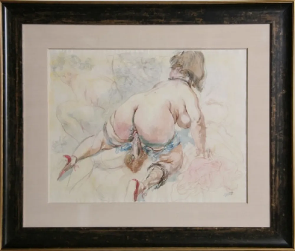 Lithografie Grosz - Erotic Drawing