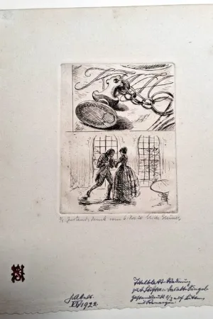 Ets Gruner - Probedrucke zu Adelbert Stifter 
