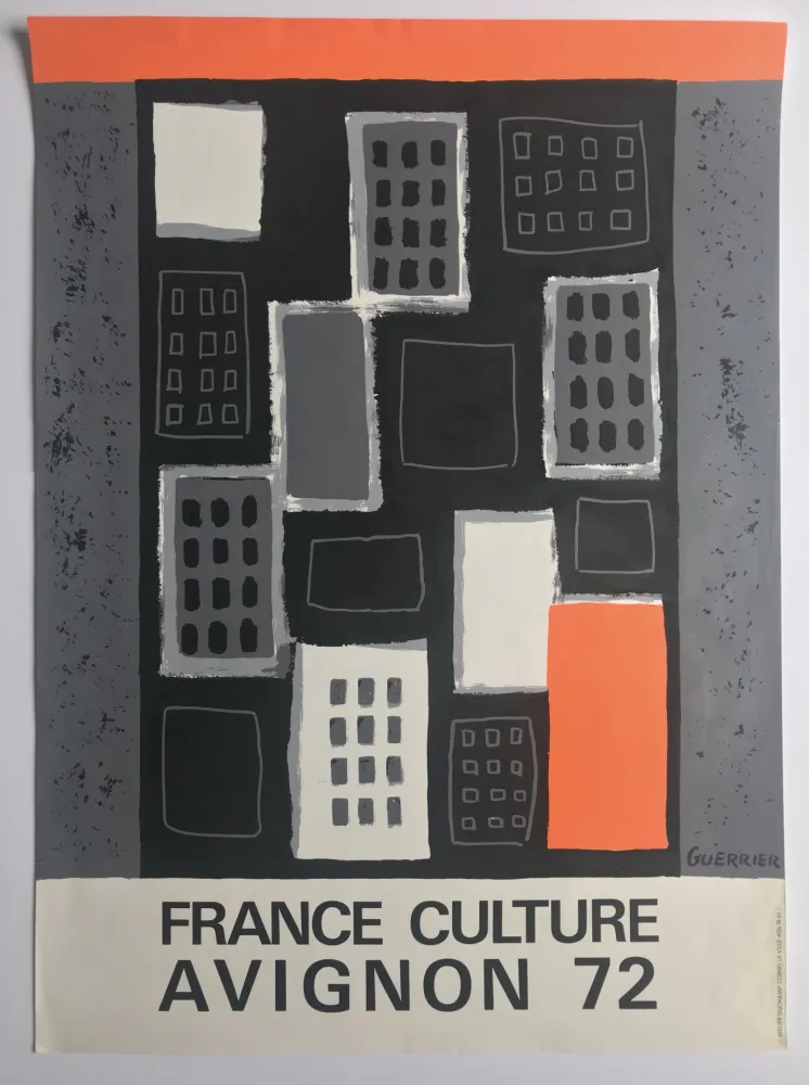 Lithografie Guerrier - France Culture / Avignon 72
