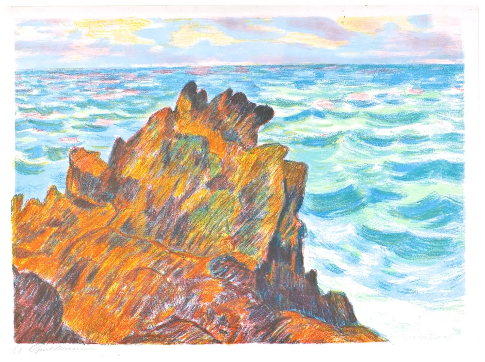 Lithografie Guillaumin - Les Roches Rouges