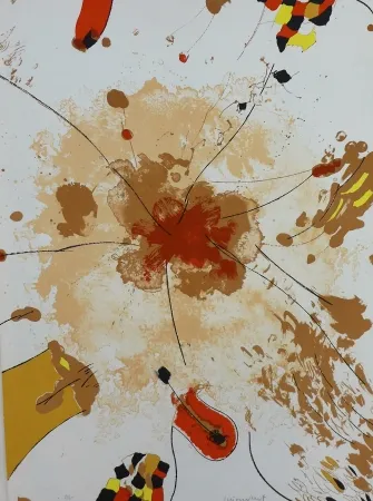 Lithografie Guinovart - Com la roda