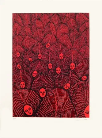 Lithografie Gurbuz - Femme III