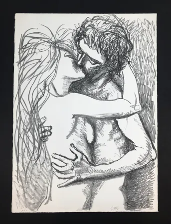 Lithografie Guttuso - Abbraccio