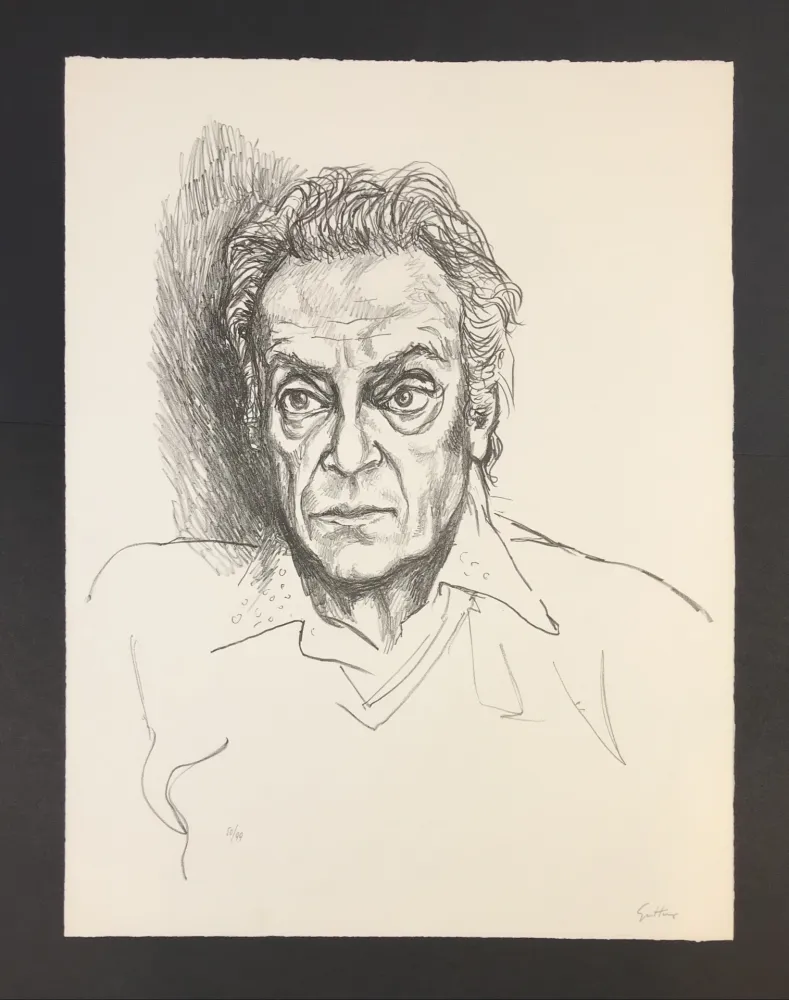 Lithografie Guttuso - Autoritratto