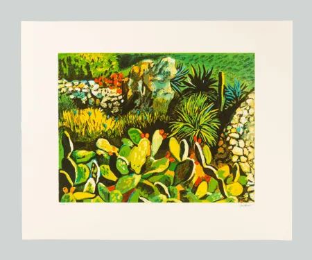 Ets En Aquatint Guttuso - Cactus