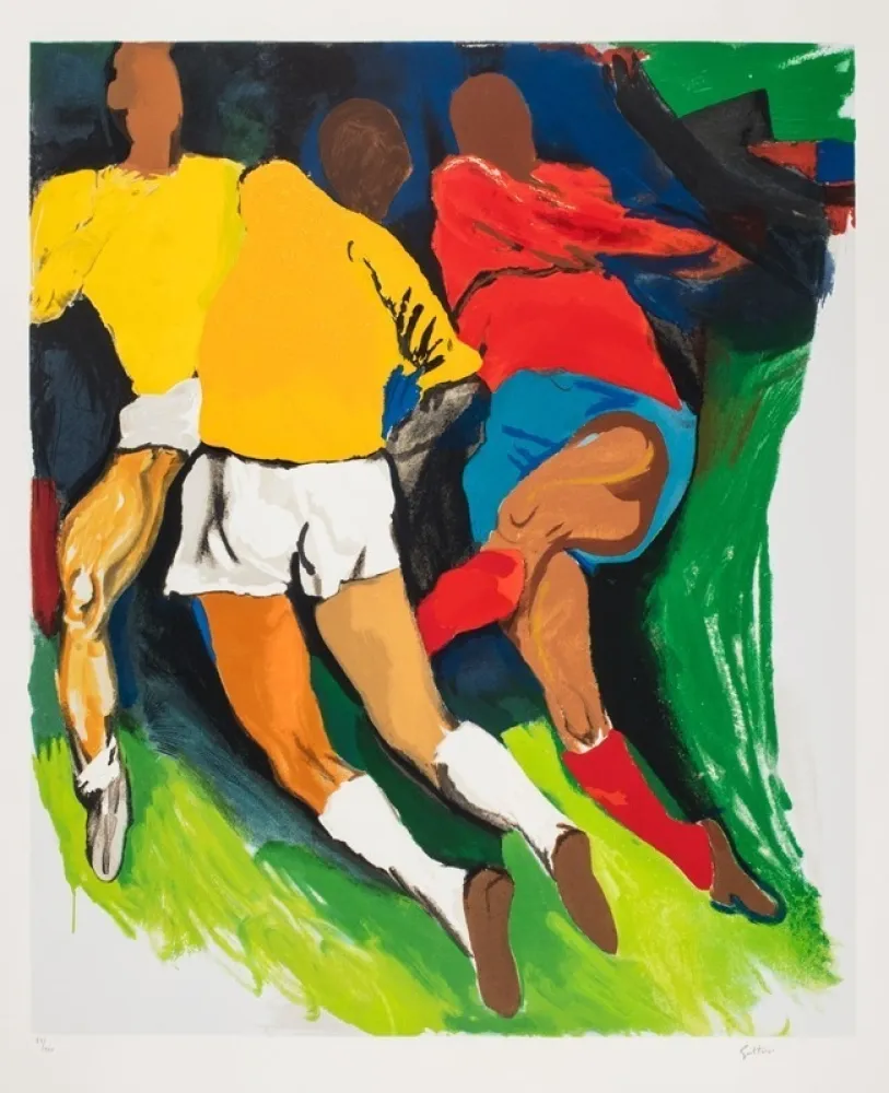 Zeefdruk Guttuso - Calciatori