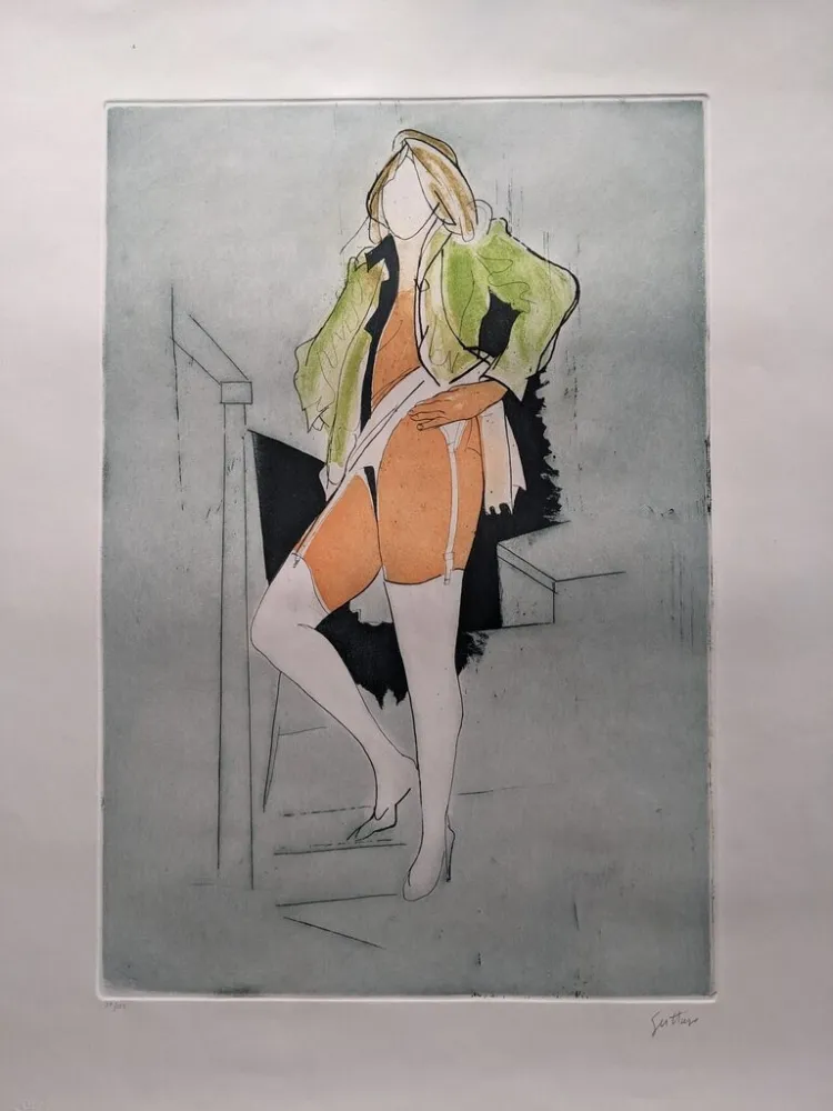 Ets En Aquatint Guttuso - Calze Bianche / White Socks