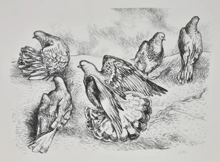 Lithografie Guttuso - Colombe