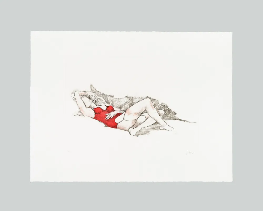 Ets En Aquatint Guttuso - L'amante