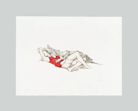 Ets En Aquatint Guttuso - L'amante