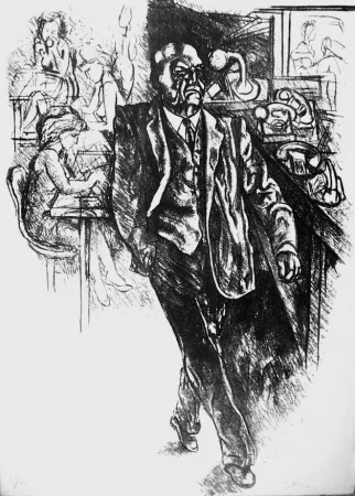 Lithografie Guttuso - L'industriale