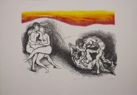 Lithografie Guttuso - L'Italia del centenario