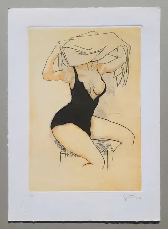 Ets En Aquatint Guttuso - Verso sera