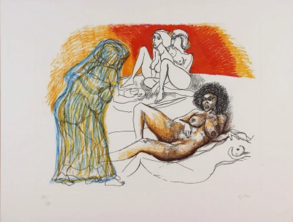 Ets En Aquatint Guttuso - Zefis a Usbek