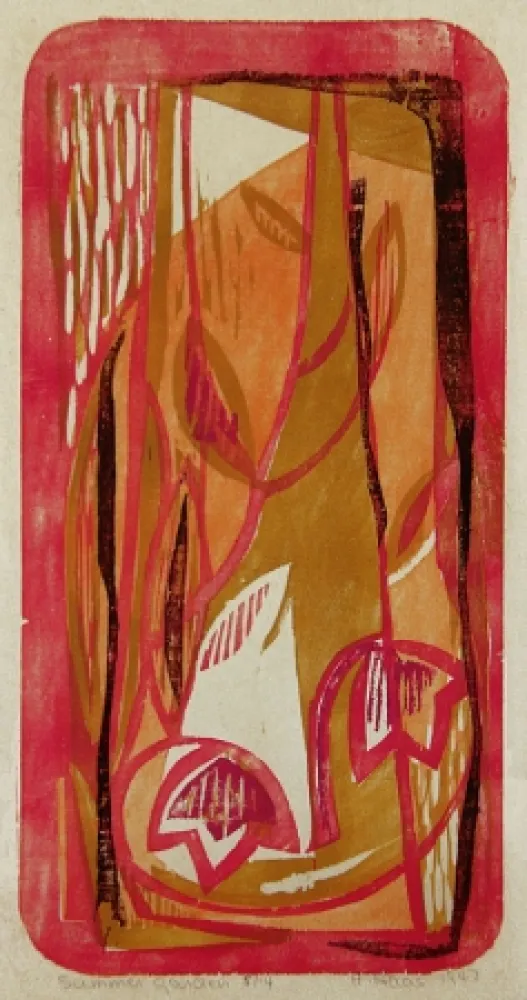 Houtsnede Haas - Summer Garden