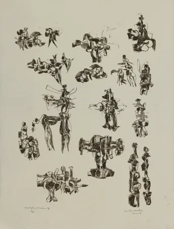 Lithografie Hadzi - Sculpture Studies V