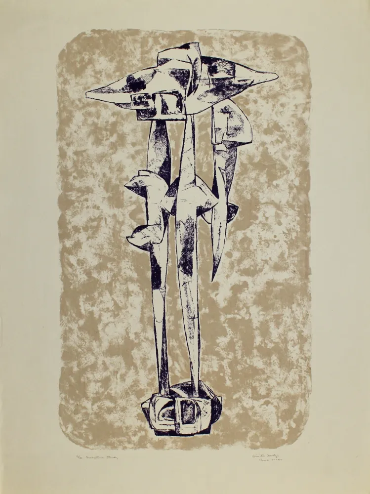 Lithografie Hadzi - Sculpture Study
