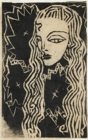 Houtsnede Hamerschlag - Portrait