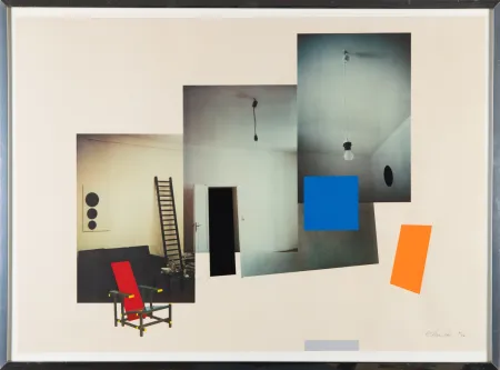 Zeefdruk Hamilton - Interior with monochromes