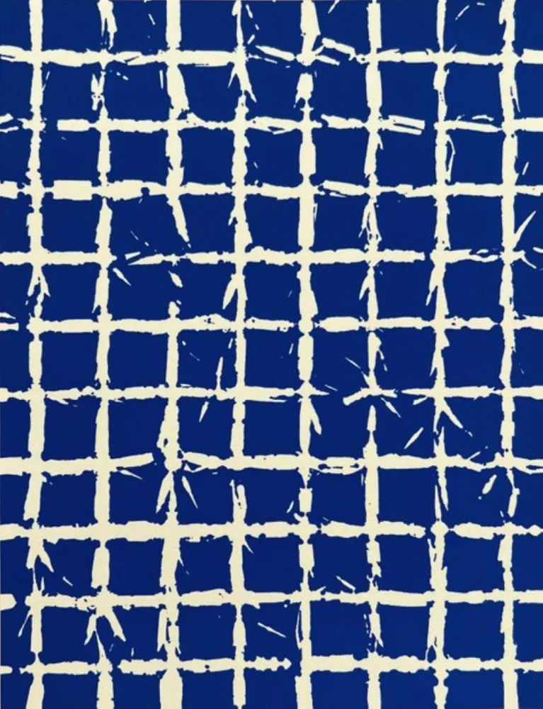Zeefdruk Hantai - Serigraphie bleue 