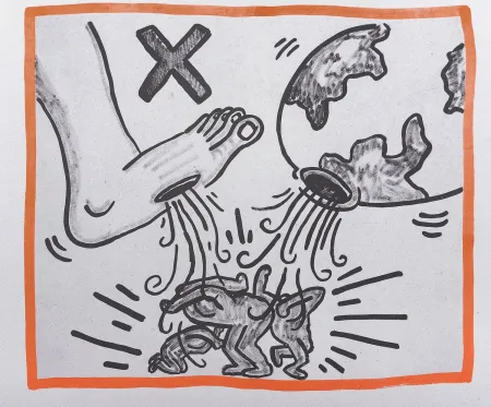Lithografie Haring - Against all Odds, 1990