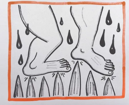 Lithografie Haring - Against all Odds, 1990