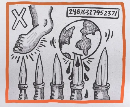 Lithografie Haring - Against all Odds, 1990