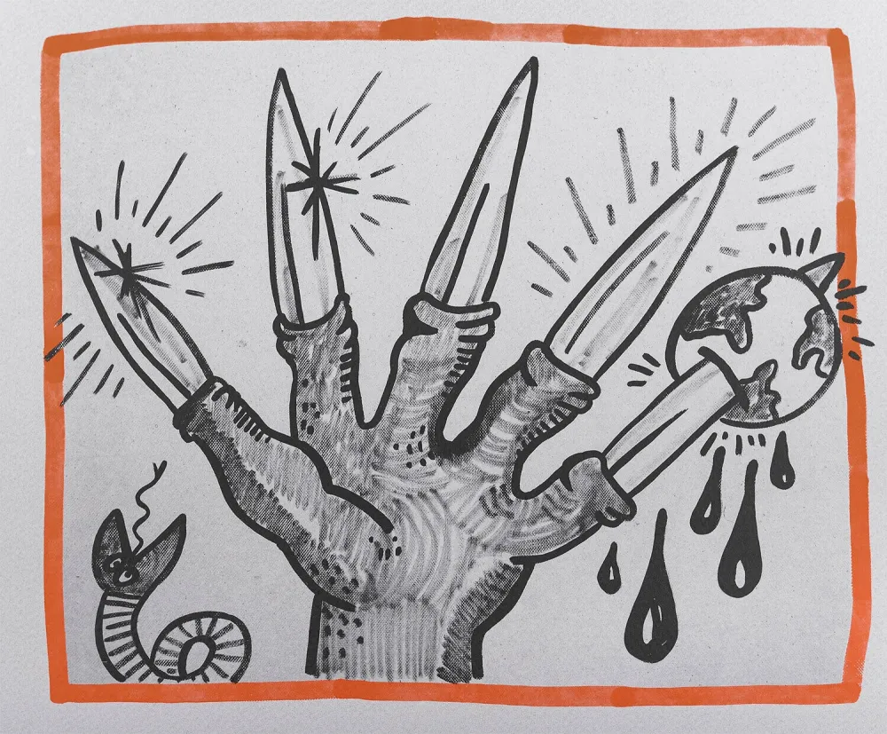 Lithografie Haring - Against all Odds, 1990