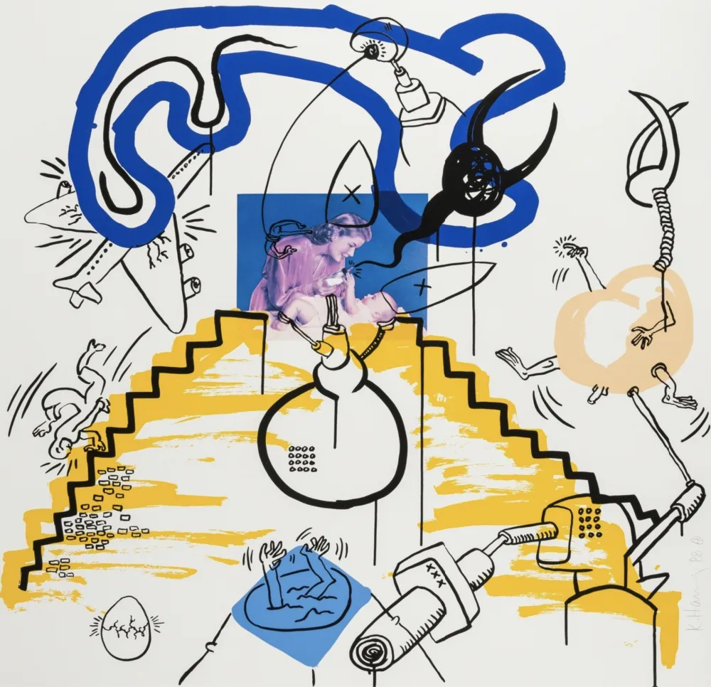 Zeefdruk Haring - Apocalypse 3