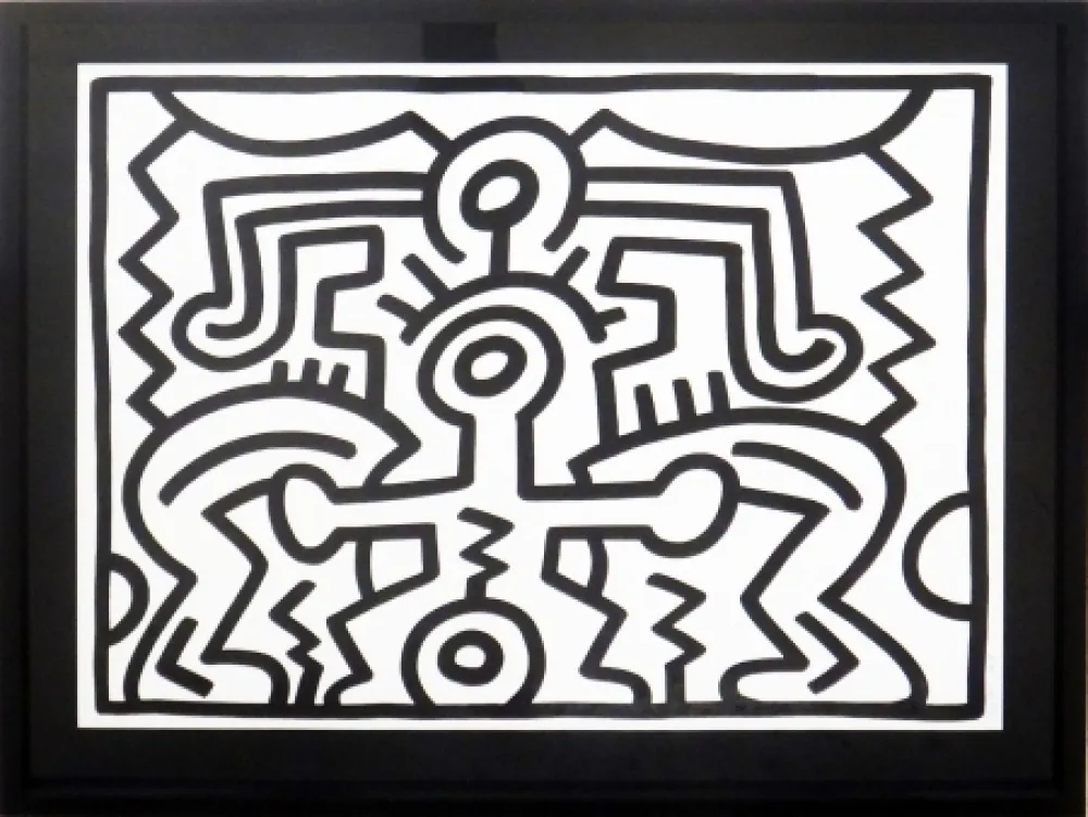 Zeefdruk Haring - Growing #5 (B & W)
