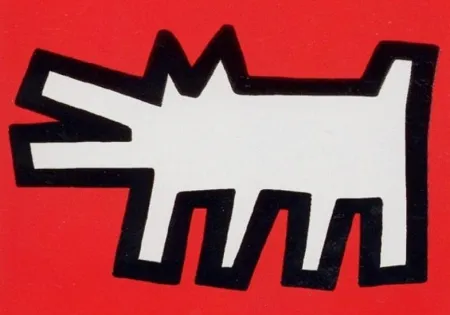 Zeefdruk Haring - Icons 2 Barking Dog