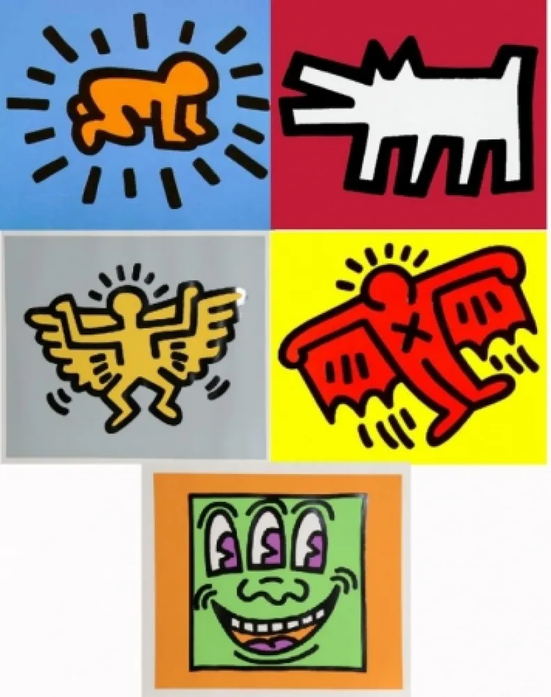 Zeefdruk Haring - Icons
