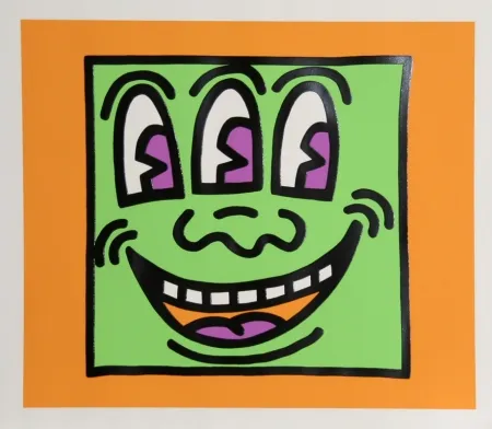 Zeefdruk Haring - Icons - Three Eyes