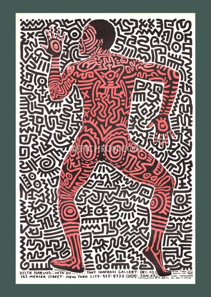 Lithografie Haring - 'Into 84' 1983 Offset-lithograph