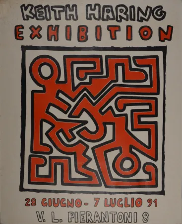 Zeefdruk Haring - Keith Haring Exhibition, 28 Giugno - 7 Luglio 91, 1991