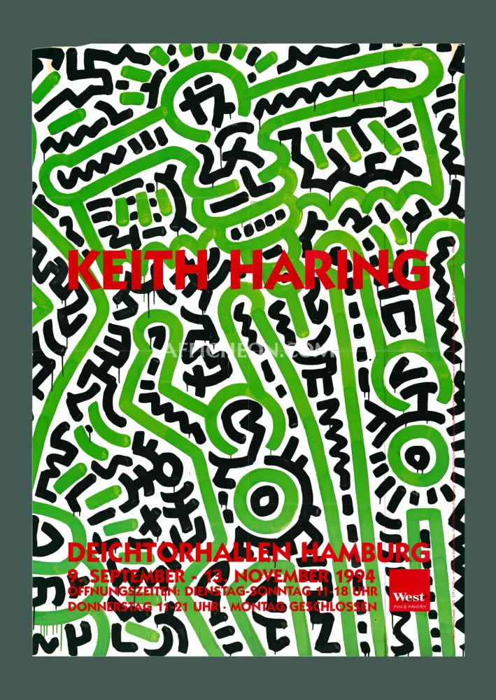 Lithografie Haring - Keith Haring: 'Homo Decorans' 1994 Offset-lithograph