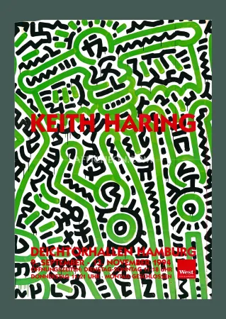 Lithografie Haring - Keith Haring: 'Homo Decorans' 1994 Offset-lithograph