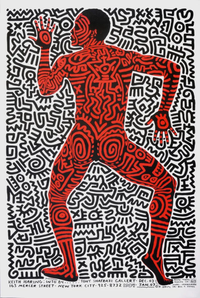 Lithografie Haring - Keith Haring Tony Shafrazi Gallery, 1983