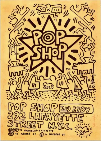 Geen Techniek Haring - Original Illustration for Pop Shop Poster III