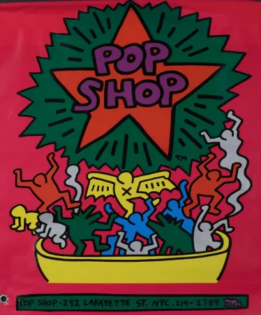 Zeefdruk Haring - Pop shop Bag, 1986