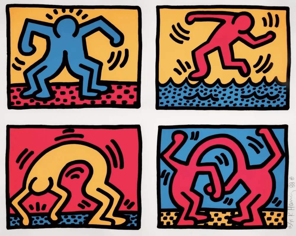 Zeefdruk Haring - Pop Shop Quad II