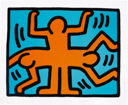 Zeefdruk Haring - Pop Shop VI