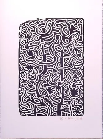 Lithografie Haring - Stones 4