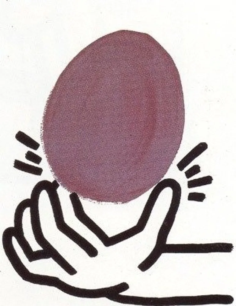 Lithografie Haring -  Story of Red & Blue #20