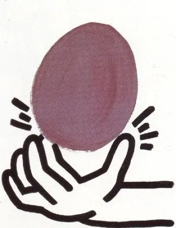 Lithografie Haring -  Story of Red & Blue #20