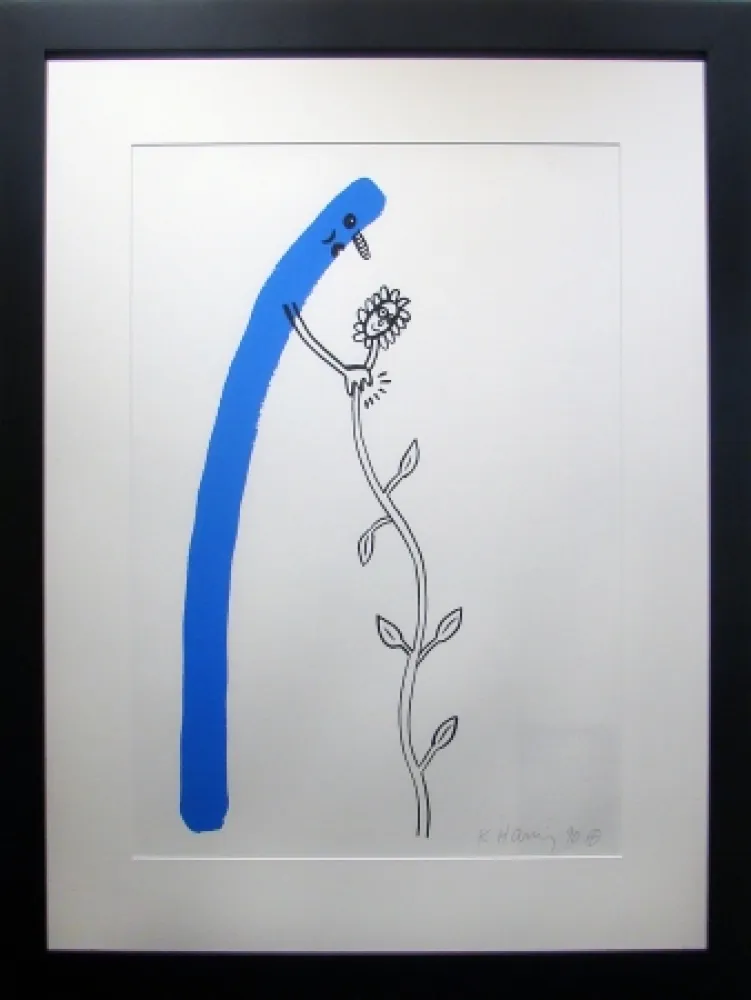 Lithografie Haring - The Story of Red &Blue #12