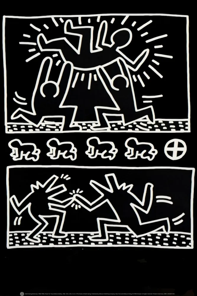 Zeefdruk Haring - Tony Shafrazi Poster