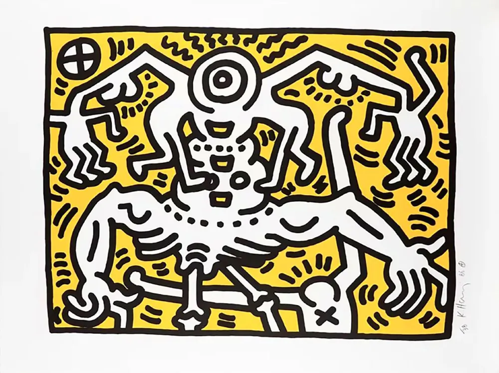 Lithografie Haring - Untitled